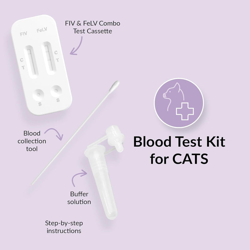 getTested Cat Blood Typing Test – Rapid Test for Feline Types A, B & AB – At-Home Kit with Results in 5–10 Minutes – Simple & Easy to Use