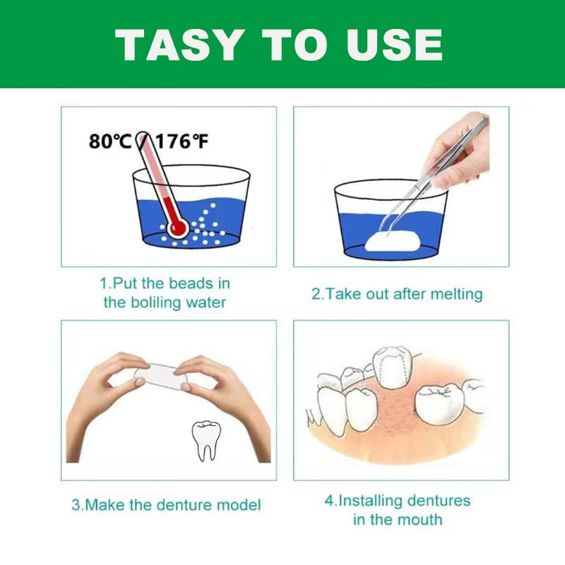 Dental Repair Kit – Replace Missing or Broken Tooth. Gaps Space Temporary Quick & Safe. Regain Your Confidence and Beautiful Smile in Minutes at Home!