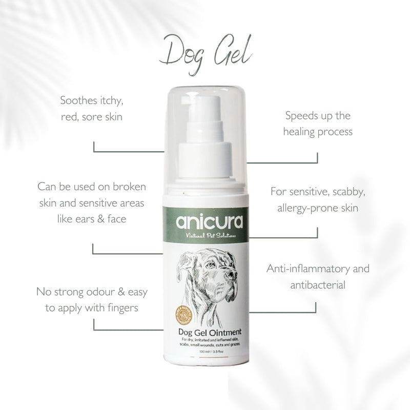 Anicura Dog Skin Ointment – soothes dry, itchy skin, hot spots, eczema & allergies. Reduces scratching & licking. Gentle for sensitive dogs. Value bundle (2 x 100ml Pack)