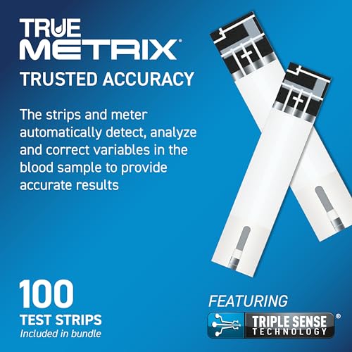 TRUE METRIX GO Meter Kit, Glucose Monitor, Supplies, Log Book, Solution GO Starter Kit