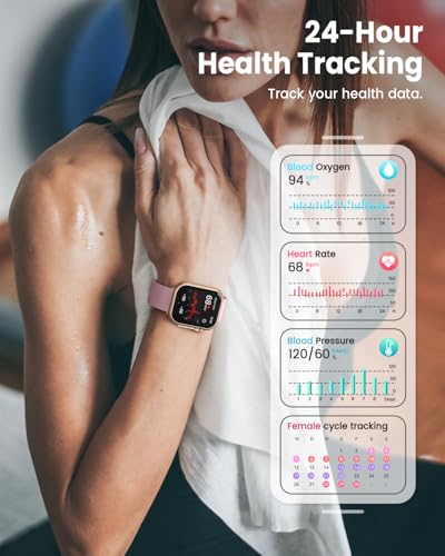 Smart Watch for Women for iPhone Android:1.85" Smartwatch Fitness Tracker Pinksand 1.85