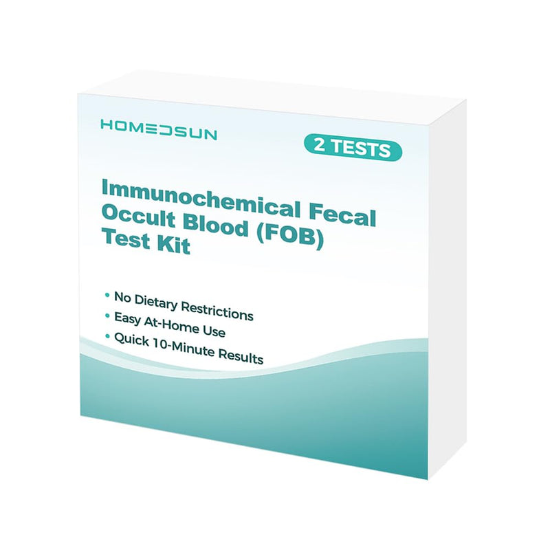2 Pack Immunochemical Fecal Occult Blood (iFOB) Screening Kit Easy to Use at Home Colorectal Health Test