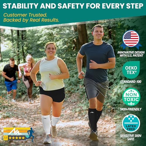 NEWZILL Compression Calf Sleeves (20-30mmHg) for Men & Women Perfect Option to Compression Socks for Running Travel Nursing S/M (see Size Chart) [3-pairs] Black/White/Gray