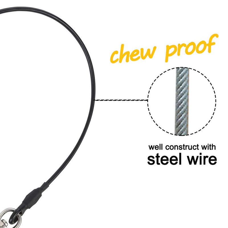 ACBungji Car Pet Dog Cat Seat Safety Belt Latch Buckle No-Chew Leash Restraint Harness Coated Stainless Steel Heavy Duty Isofix Connector Small Medium Large (39 INCH) 39 INCH - BeesActive Australia