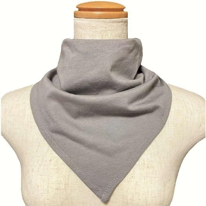 [Malliah] [For hiding scars such as tracheostomy and laryngectomy] Velcro tape bandana neck cover: Jersey stone gray - BeesActive Australia