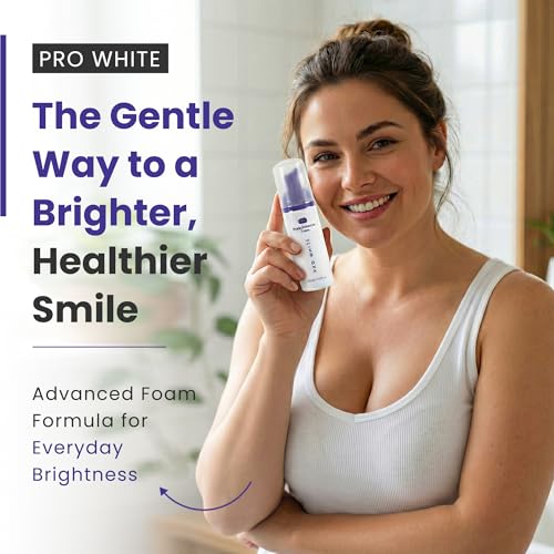 Pro White Whitening Foam - Tooth Whitening Foams for a Clean & Radiant Smile - Enhancer with Gentle Formula Ideal for Everyday Use - Refresh Your Smile with Easy-to-Use Whitening Foam - 1.75 OZ - 2 Pc 1 Count (Pack of 2)