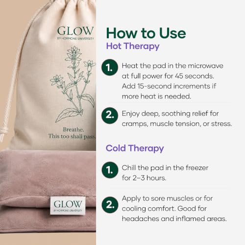 Microwavable Heating Pad for Hot/Cold Therapy By Glow by Hormone University