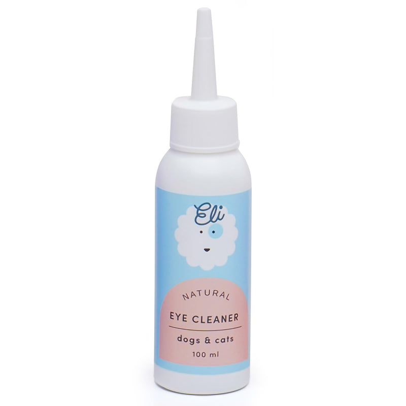 Eli Natural Eye Cleaner for Dogs and Cats – Made with Natural Origin Ingredients, Gently removes Tear Stains, Dirt, and buildup, Fragrance-Free and allergen-Free Formula, Safe Daily Care – 3.38 oz