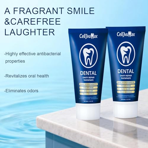 Enamel Repair Toothpaste for Cavity Protection, Transparent Gel to Strengthen Teeth and Support Gum Health, Daily Dental Care for Oral Hygiene (02) 2