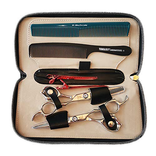 Fenice Professional Hair Cutting Thinning Shear- 8 in 1 Hairdressing Scissors Set - Barber Hair Cutting Scissors/Shears（5.5 inch） 5.5''