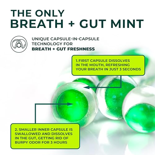 NUDE MINTS | Double Action Liquid Capsules | Mouth Watering Mint - Lasts 3x Longer - 3x Stronger - Extreme Bad Breath Solution For Adults - Sugar Free, 0 Calorie - Honey Lemon - 10 Pack - 300 Capsules