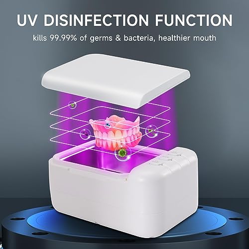 46kHz Ultrasonic Cleaner Machine Pro for Retainer, Dentures, Mouth Guard, Aligner, Whitening Trays and More