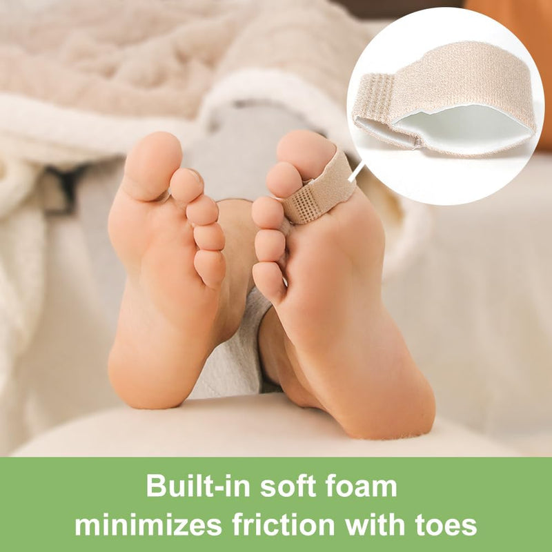 Niupiour Fabric Hammer Toe Correctors Buddy Wraps, 8 Pack of Toe Bandages Protectors for Women and Men, Hammer Toe Straightener for Overlapping, Toe Splints for Crooked, Curled, Bent and Broken, Relief Foot Pain - BeesActive Australia