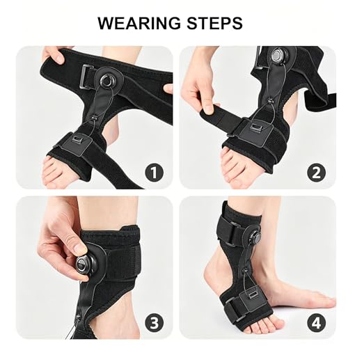 Starsouce Plantar Fasciitis Night Splint – Adjustable Foot Drop Brace with Dial Control, Breathable Foot Support for Plantar Fasciitis, Achilles Tendonitis, Foot Drop