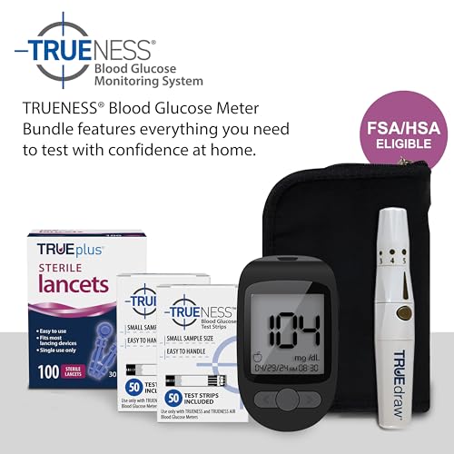 TRUENESS Blood Glucose Meter Kit with Testing Supplies Blood Glucose Meter Bundle