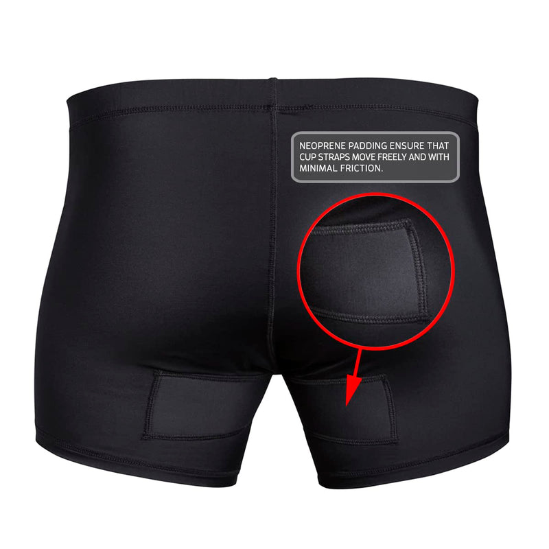 lobloo Men’s Athletic Protection Underwear Supporter, Padded with Compression, XS-XL X-Small-X-Large Black - BeesActive Australia
