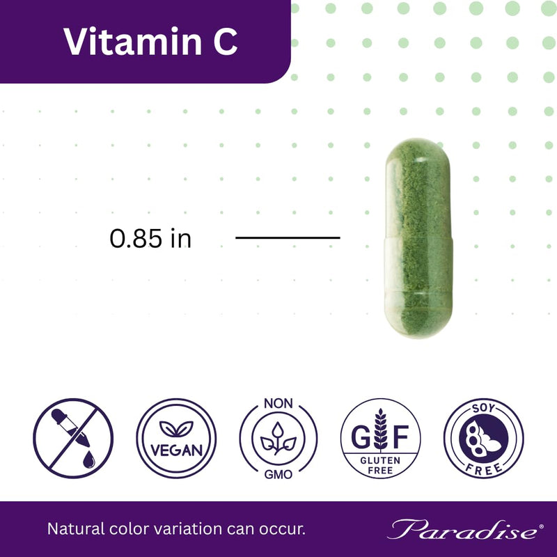 Paradise Herbs Essentials Earth's Blend Vitamin C, 90 Veg Capsules | Nature's C with adaptogens, superfoods, probiotics, organic alkalizing greens, vegetarian dietary supplement 90 Count (Pack of 1)