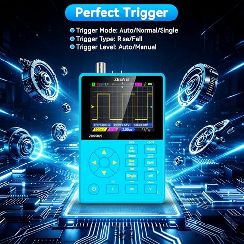 3 in 1 Portable Oscilloscope 20MHz Bandwidth, Handheld Signal Generator