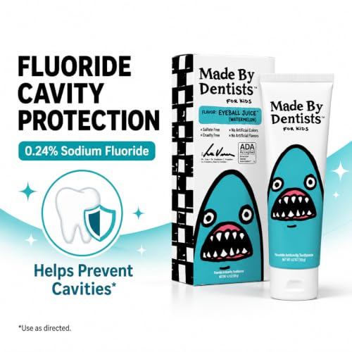 Made by Dentists Kids' Shark Fluoride Anticavity Toothpaste - Watermelon - 4.2oz Eyeball Juice 3 Pack