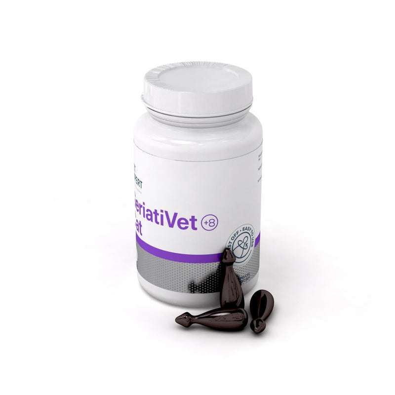 Vet Expert GeriatiVet Senior Cat Supplement | 60 | Supports Metabolism, Vitality, and Urinary Health with Blackcurrant Seed Oil, Glucosamine, Taurine, DL-Methionine, Nettle Leaf Extract, and Vitamins