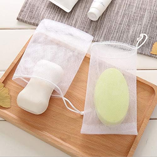 Wakaka 10-Piece Whisk Net with Soap Filling, Soap Net, Soap Bag, Whip, Mesh Material, Drawstring Bag, Bath, Foaming Massage, Exfoliating -  Australia