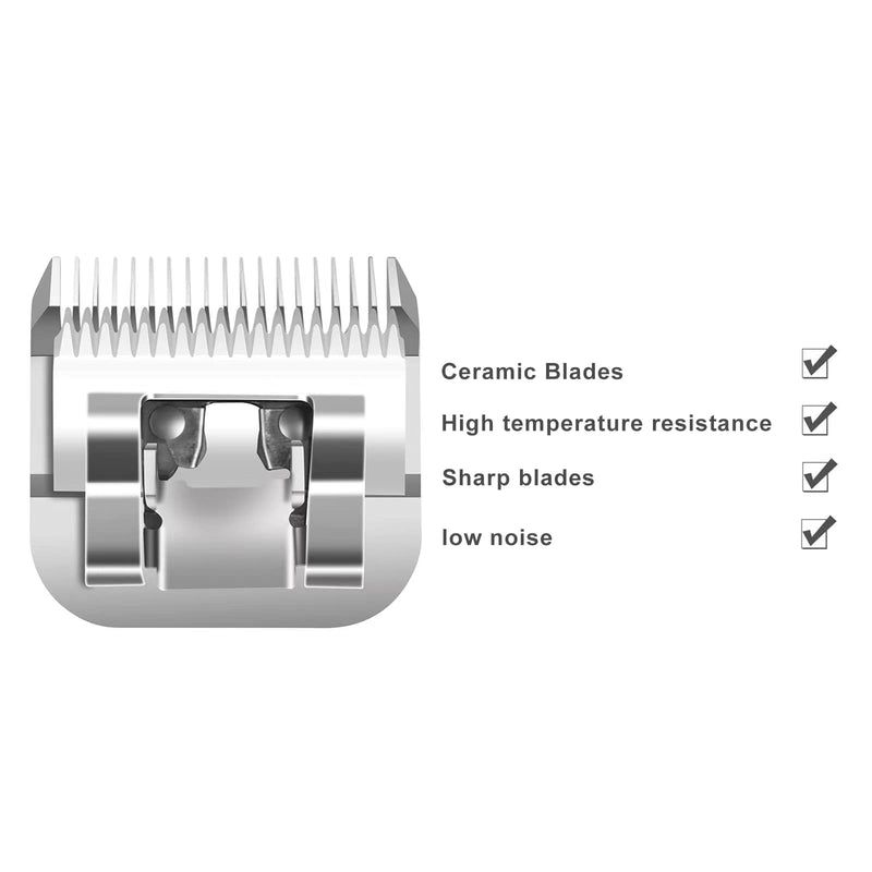 Professional Detachable Replacement Ceramic Blades set,compatible with oster Classic 76/Star-Teq/Power-Teq andi A*dis AGC,BDC,BGC,MBG Series Clippers (Size 2) Size 2 - BeesActive Australia