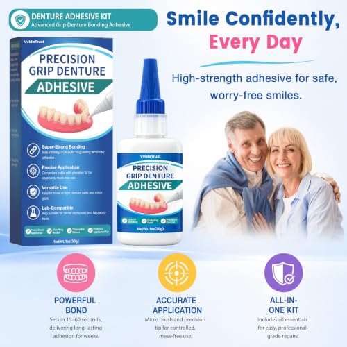 Dental Lab Instant Bonding Dental Glue for Dentures & Lab Tools, 1oz