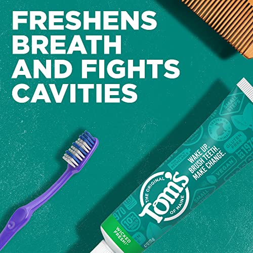 Tom's of Maine Natural Wicked Fresh! Fluoride Toothpaste, Cool Peppermint, 4.7 oz. 2-Pack