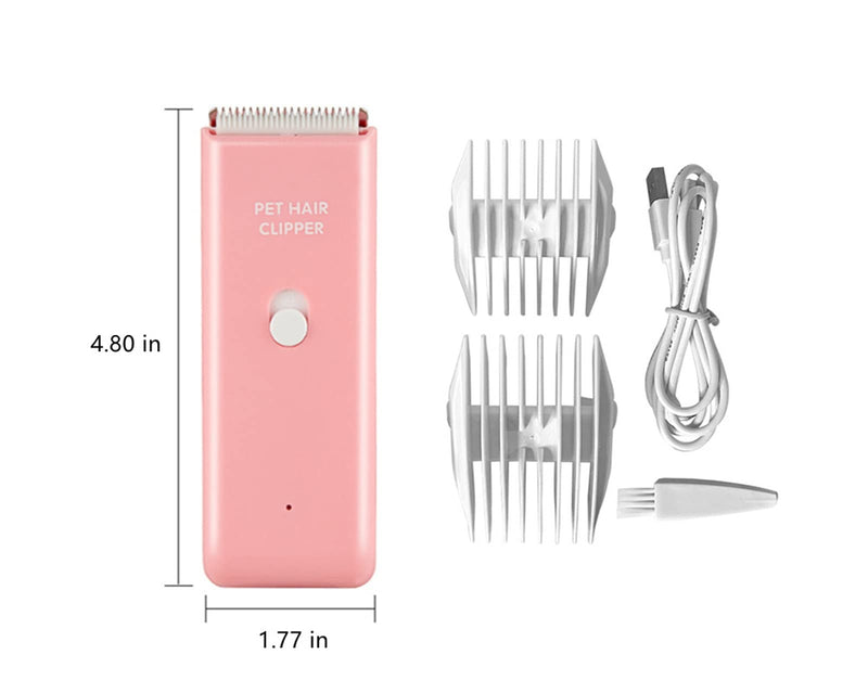 Dog Clippers,Quiet Washable USB Rechargeable Cordless Dog Grooming Kit,Electric Pets Hair Trimmers Shaver Shears for Dogs and Cats Pink - BeesActive Australia