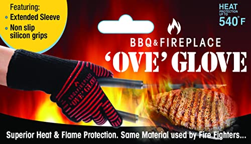 Ove Glove BBQ Superior Heat & Flame Protection- Extended Wrist for Additional Safety- Outdoor Cooking, Grilling, Barbeque Pack of 1