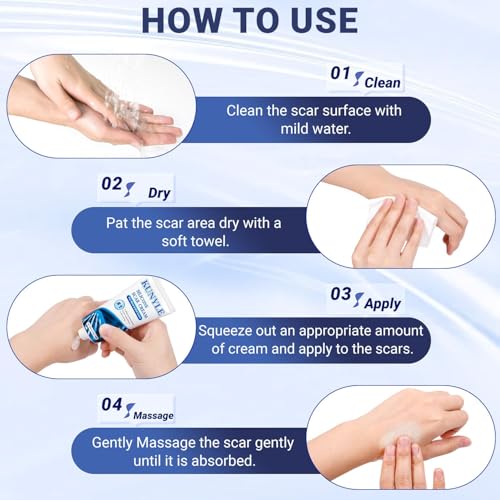 Scar Cream, Silicone Scar Gel, Advanced Scar Removal Cream for Surgical Scars, Stretch Marks Removal, Keloid Bump Removal, Old and New Scars 2.04 Oz (58g) Scar Cream 2.04 Ounce