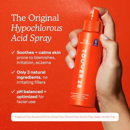 Tower 28 SOS Daily Rescue Soothing Hypochlorous Acid Spray for Face (1 oz) 1 Fl Oz (Pack of 1)