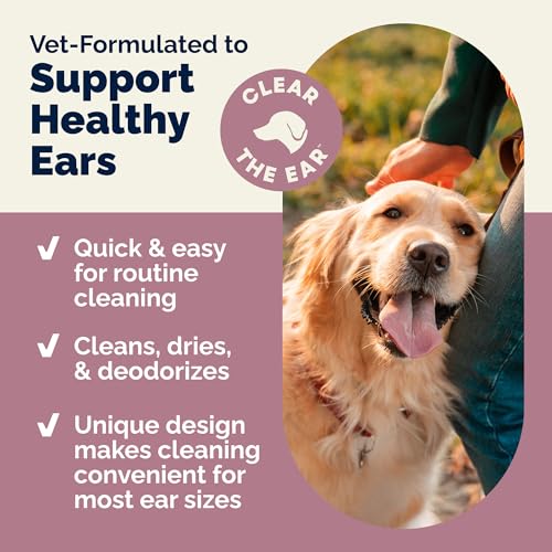 Oticbliss Ear Care Bundle with Cleaning & Drying Ear Finger Mitts 50 Ct. and Vet-Strength Ear Infection Drops with MicroSilver for Cat & Dog Ear Cleaning, Drying, & Ear Infections