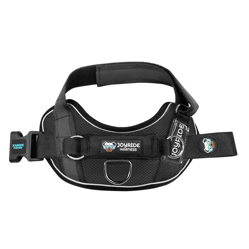 Joyride Harness Summer Mesh Vest – 2.0 No Pull Dog Harness - Adjustable, Breathable Vest - Custom Name Tag Included - Perfect for Small, Medium & Large Dogs Black - BeesActive Australia