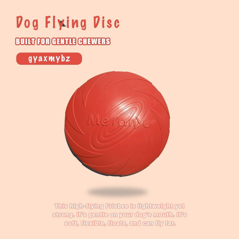 gyaxmybz-Durable Dog Frisbee for Outdoor Play - Dog Fetch Toy, Floating in Water, 8.6" Diameter, Doubles as a Food/Water Bowl, for Healthy Activities - for Medium/Large Dogs (red) red - BeesActive Australia