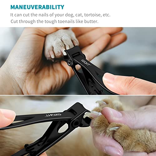 Ultra Wide Jaw Opening Nail Clippers Set, Toenail Clippers for Thick Nails, Heavy Duty Nail Cutter, Stainless Steel Toe Nail Clippers for Seniors, Men & Women Manicure,Pedicure,Big(Black) Black