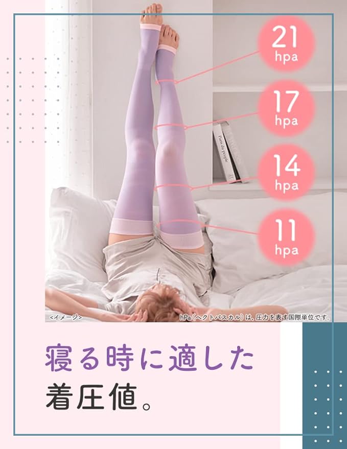 MediQtto Full Leg Compression Socks, Lavender, EC Limited Simple Packaging, Large - BeesActive Australia