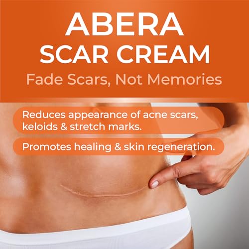 Abera Scar Cream - Advanced Nano Formula for New and Old Scars - Effective for Keloids, Stretch Marks, Surgical Scars, and Acne Marks - Restores Smooth-Looking Skin (1 Box) 1 Box