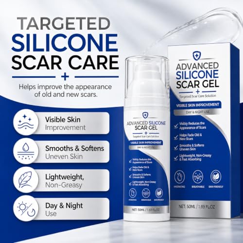 Advanced Silicone Scar Gel for Old & New Scars, C-Section & Acne, 50ML