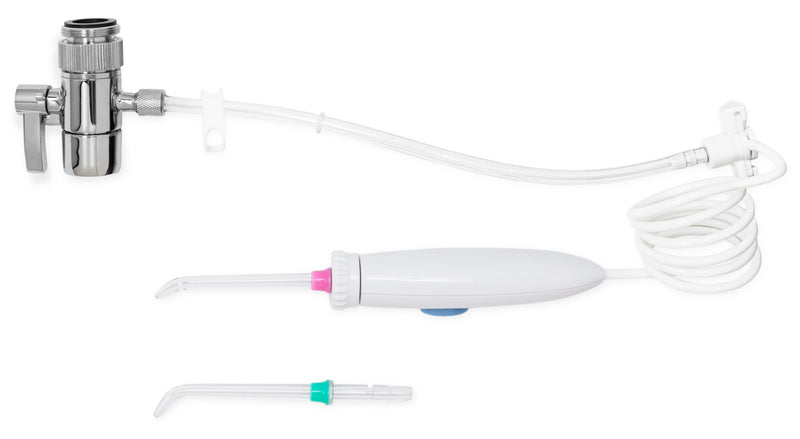 Non-Electric Faucet Water Flosser | Long-Lasting Coil Tube | Standard Tips | Ideal Replacement for Broken Faucet Flossers | Family-Friendly Oral Irrigator