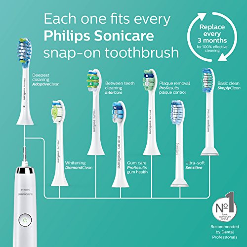 Philips Sonicare 2 Series plaque control rechargeable electric toothbrush, HX6211 1 Count (Pack of 1) White/Blue