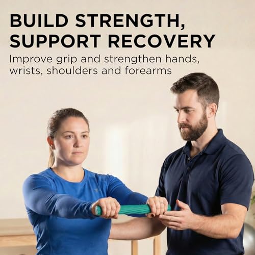 THERABAND FlexBar Resistance Bar, Tennis Elbow, Physical Therapy, M, Green