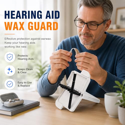 (80 Pcs) Phonak Cerumen Stop Wax Guards Filters for Hearing Aids Resound 10 Packs Phonak-Milky