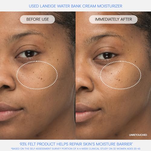 LANEIGE Water Bank Blue Hyaluronic Cream Moisturizer: Hydrating Korean Face Cream with Squalane & Ceramide for Skin Barrier Support, Dermatologist-Tested 1.6 oz. / 50 ml: Full Size