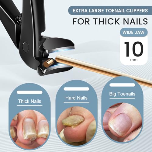2026 Long Handle Toenail Clippers for Seniors, Angled Head Very Sharp Nail Clippers with Wide Opening for Men Wome, Toenail Clipper with Catcher for Thick Toenails and Fingernails