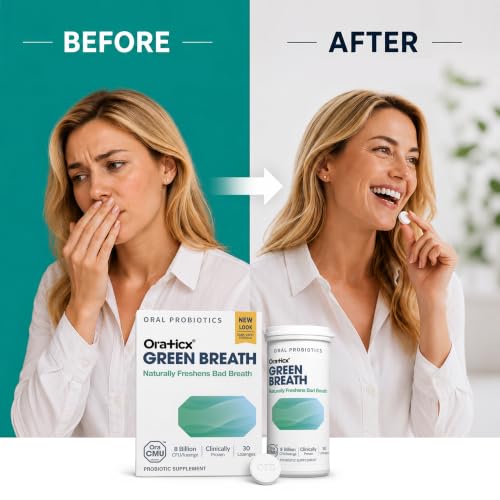 OraTicx Green Breath Oral Probiotics, Fresh Breath, Mint Flavor, 30ct 2-PK