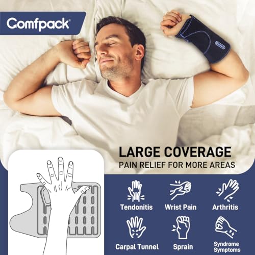 Comfpack Wrist Ice Pack wrap for Carpal Tunnel Relief & Wrist Ice Pack Wrap for Carpal Tunnel, Hand Ice Pack for Arthritis