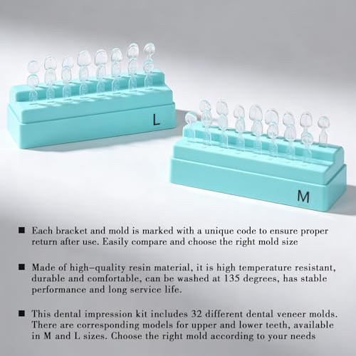 32Pcs Dental Composite Resin Mold Veneer Mould Kit Anterior Mould Teeth