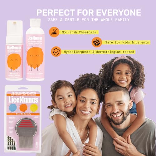 Ultimate Lice Treatment Kit, Oil Mousse Comb, Kids & Adults