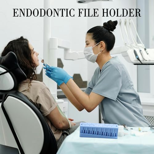 Dental Endodontic Measuring Tools Ruler Endo Files Block Blue
